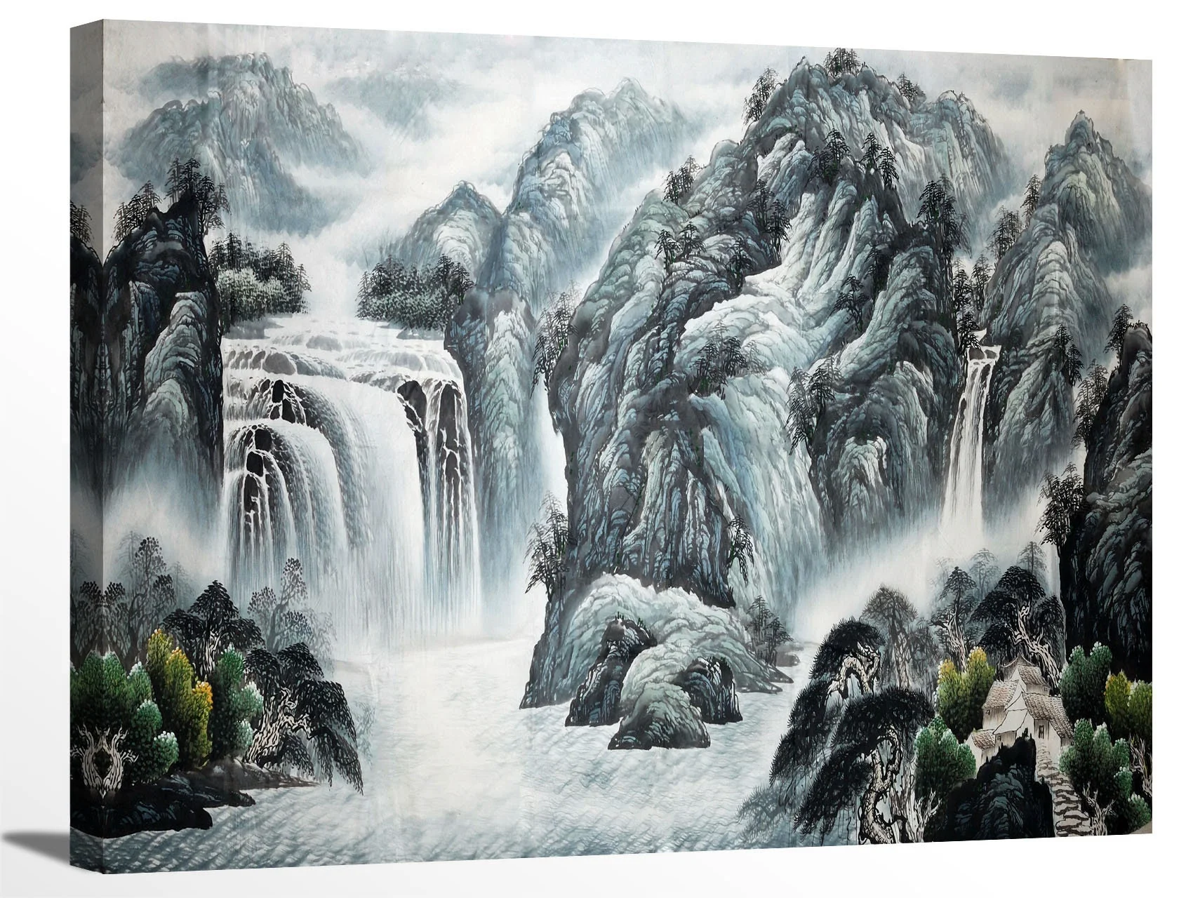 森林舞会东方山水森林背景，自然美景